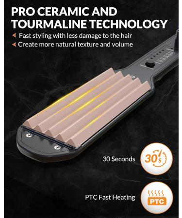 Crimping Iron Hair Crimper | Volumizing Hair Waver with Titanium Ceramic Plates - Styling Tools for Women & Girls | International Shipping Available - Buy Online on GoSupps.com
