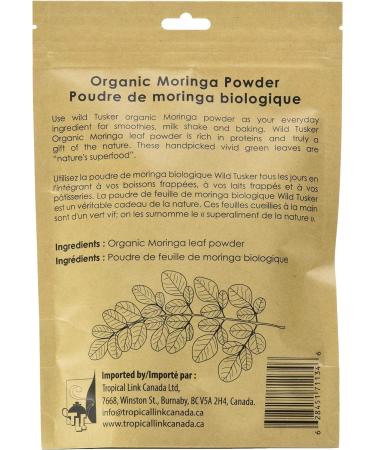 Wild Tusker Organic Moringa Powder 120g - Buy Online on GoSupps.com