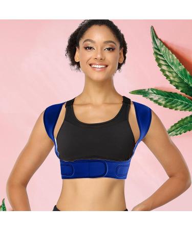 Back Brace Corrector Adjustable Back Corrector | Breathable Corrector Invisible Back Corrector for Breast Shoulder Women Blue X-Large - Buy Online on GoSupps.com