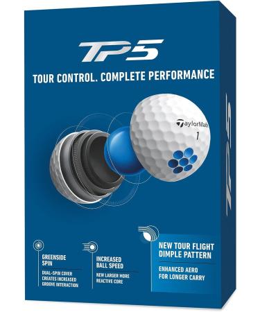 2021 TaylorMade TP5 Golf Balls - Premium Performance for Ultimate Distance and Control - Buy Online on GoSupps.com