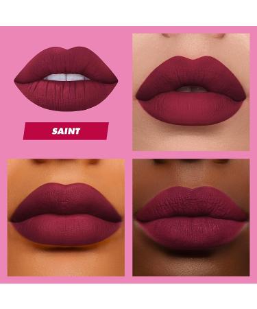 Lime Crime Velvetines Liquid Matte Lipstick Saint - Cranberry Red - Long-Lasting & Bold Shade for All-Day Wear - Buy Online on GoSupps.com