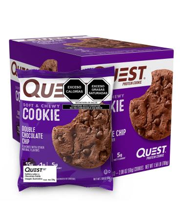 Quest Nutrition Protein Cookie, Double Chocolate Chip 2.08 Oz,(Pack of 12)