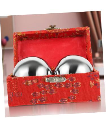 Buy Besportble Baoding Balls Set - Chinese Hand Massage & Exercise Training Balls - Metal Health Care Box - 5x5x5cm Silver - International Shipping Available - Buy Online on GoSupps.com