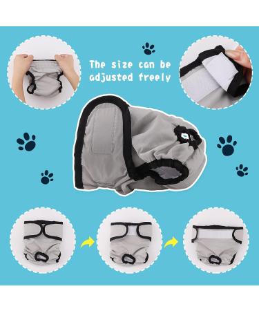 Reusable Dog Diapers | 3-Pack Adjustable Washing Diapers for All Dog Sizes - Suction-Enabled Physiological Pants - Buy Online on GoSupps.com