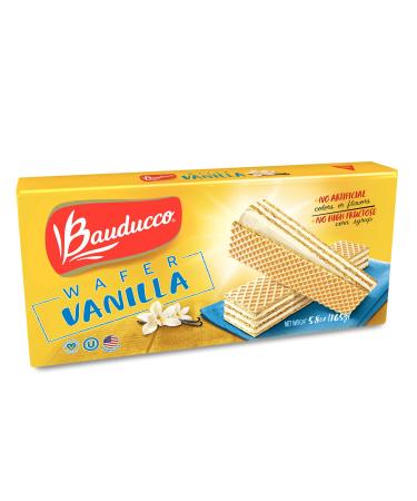 Bauducco Vanilla Wafers - Crispy Wafer Cookies With 3 Delicious, Indulgent, Decadent Layers of Vanilla Flavored Cream - Delicious Sweet Snack or Desert - 5.82oz (Pack of 1)