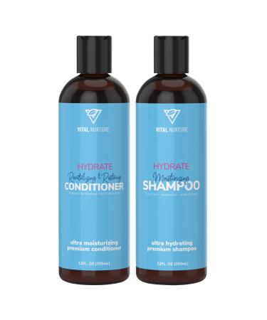 Hydrate Moisturizing Shampoo and Conditioner - With Aloe Vera For Dry Hair - for Color Treated Hair - Add Moisture and Shine