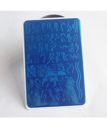 Mezerdoo Swirl French Line Nail Stamping Plates D-31 and D-32 - Geometric Wave, Stripes, Flower Nail Art Stencils (2pcs) - Stainless Steel Nail Art Tools - Buy Online on GoSupps.com