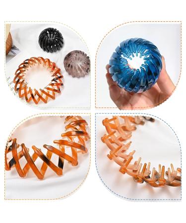 MLLOAAYO Women's Hair Clips - Stylish Orange Hair Accessories Box Collar Buckle Balls Ponytail & Bird Nest Shape Hairpins - Buy Online on GoSupps.com