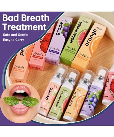 5PCS Fruit Oral Breath Spray Bad Breath Treatment for Adults Dry Mouth Spray for Bad Breath Mouth Breath Freshener Effective Mouth Oral Breath Spray - Buy Online on GoSupps.com