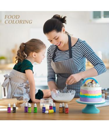 12 Color Cake Food Coloring Set - Nomeca Vibrant Food Grade Liquid Dye for Baking, Icing, Easter Eggs - 10ml Bottles - Buy Online on GoSupps.com
