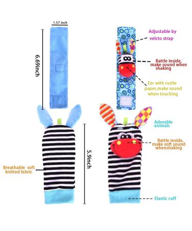 Accevo 4PCs Rattles Baby Socks & Toys | Newborn Early Education Gifts for 0-6 Months | Multicolor Baby Toys for Boys & Girls - Buy Online on GoSupps.com