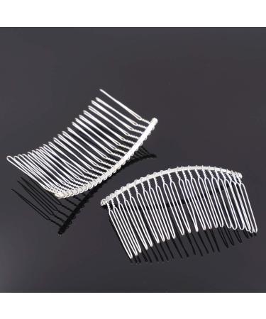 Honbay 6PCS Silver Fancy DIY Hair Clips Metal Wire Combs for Bridal Wedding Veil - 22 Teeth - Buy Online on GoSupps.com