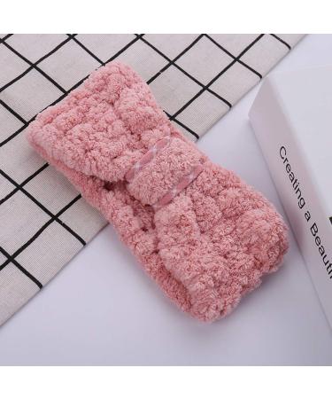 Frcolor 3-Piece Coral Fleece Makeup Headband Set - Soft Spa Hair Bands with Bowknot for Shower & Face Washing | Elastic Cosmetic Hair Accessories - Buy Online on GoSupps.com