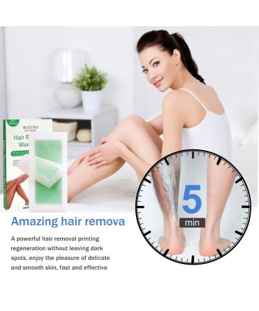 Voihamy Natural Hair Removal Wax Strips - 20 Stripes for Body Legs Armpits & Face | Gentle & Effective Wax Paper - Buy Online on GoSupps.com
