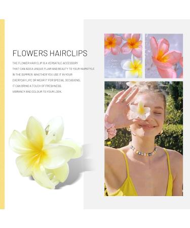 Shop Multi-Colored Plastic Flower Hair Clips - 8 Piece Set | Elegant & Slip-Resistant Hair Accessories for Women & Girls - Buy Online on GoSupps.com