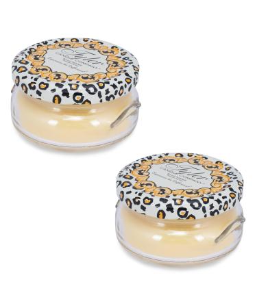Tyler Bright Yellow 3.4 Ounce Glass Aromatherapy Scented Jar Candle Pack of 2 Pineapple Crush