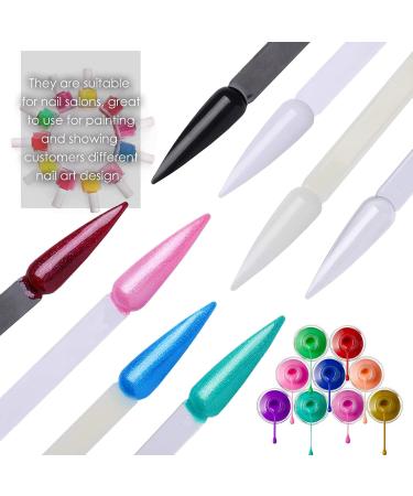 100pcs Clear Stiletto Nail Swatches - Transparent Nail Art Practice Tips Display Board (Pack of 1) - Buy Online on GoSupps.com