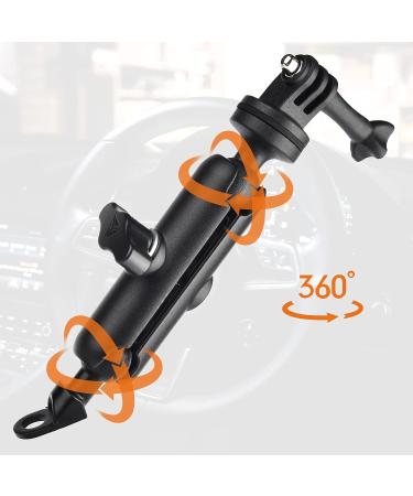 Camolo Motorcycle Rear Mirror Holder - 360 Adjustable Aluminum Bracket for GoPro Hero 6/7/8/9 Akaso SJcam DJI Osmo Yi - Stable Dash Clamp for Action Cameras - Buy Online on GoSupps.com