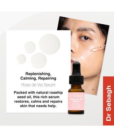 Dr Sebagh Rose de Vie Serum - 0.17 fl oz - Award-Winning Nourishing Anti-Aging Formula - Use with Dry Mature or Sensitive Skin - Designed to Soothe Redness & Irritation - Regenerating & Invigorating - Buy Online on GoSupps.com
