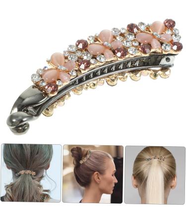 DRESSOOS Rhinestone Hair Clip Banana Hair Clips for Women Hair Accessories for Women Hair Clips for Fine Hair Rhinestone Barrettes for Women Banana Clip Rhinestones Hair Comb Curls Women's - Buy Online on GoSupps.com