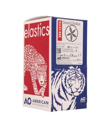 American Orthodontics Sea Life Sand Dollar Non-Latex Elastics | 1/4 Medium 4.5 Oz | 30 Packs/Box | 3,000 Elastics | Made in USA - Buy Online on GoSupps.com