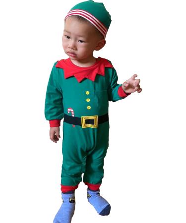 Likpoja Baby First Christmas Elf Outfit - Santa Costume with Elf Hat for Toddler Boys & Girls 6-9 Months - Buy Online on GoSupps.com