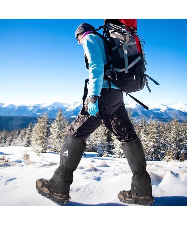 TAYOVSZY Waterproof Breathable Leg Gaiters for Men and Women - Adjustable Lightweight Gaiters for Hiking, Hunting, Mountaineering - Snow Gaiters for Boots - Black - Buy Online on GoSupps.com