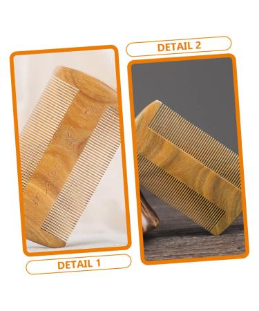 Doitool Green Sandalwood Beard Comb - Premium Wooden Brush for Men | Travel Pocket Comb for Grooming & Styling - Buy Online on GoSupps.com