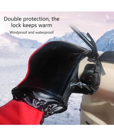 Motorbike Handlebar Mitts Winter Thermal Cover Cycling Hand Warm Windproof Cold Weather Mittens PU Hand Cover Handlebar Mittens Motorcycles Handlebar Mitts Cold Weather Road Bicycles Handlebar Mittens - Buy Online on GoSupps.com
