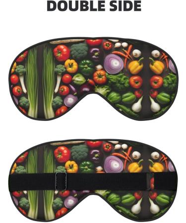 Ultra-Soft Light-Blocking Eye Mask | Various Vegetables Print for Optimal Comfort & Restful Sleep | International Shipping Available - Buy Online on GoSupps.com