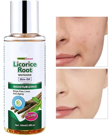 Licorice root extract essential oil skin 338fl Oz Licorice Root Drops Facial Moisturizing Oil Women Dark Spots Removal White Skin Anti Pore ShrinkTeksome - Buy Online on GoSupps.com