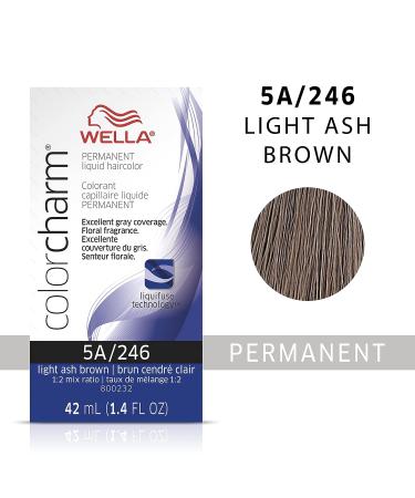 Wella Color Charm 5A Light Ash Brown Permanent Hair Color - Gray Coverage - Buy Online on GoSupps.com