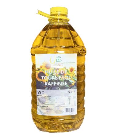 UILI Refined Sunflower Oil 5 L/Can – Pack of 1, 2, 3, 4 and 5 Bottles – Free Shipping from France