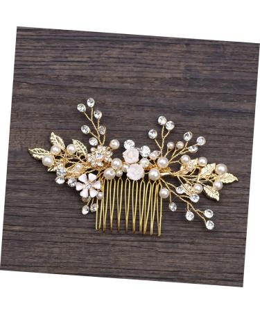 minkissy Tocados Para El Hair Jewelry for Women Handmade Hair Combs Golden Hair Comb Bridal Tiara Rhinestone Hair Comb Rhinestone Comb Bridal Headwear Flowers Headgear - Buy Online on GoSupps.com