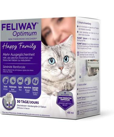 FELIWAY Optimum Starter Set - Anti-Stress Cat Vaporizer & Refill Cartridge (48ml) - International Shipping Available - Buy Online on GoSupps.com