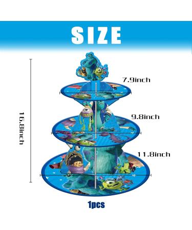 Monsters inc Party Supplies Monsters Inc Birthday Party Cakestand - 3-Tier Monsters Inc Cake Stand for Monsters Party Decorations Supplies Monsters Inc Party Supplies Favors - Buy Online on GoSupps.com