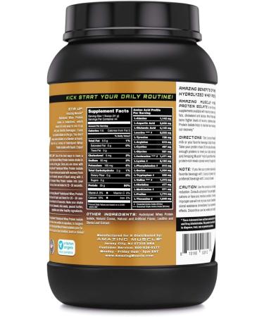 Amazing Muscle Ultra Pure Hydrolyzed Whey Protein Isolate * Supports Lean Muscle Growth & Rapid Recovery (Chocolate) - Buy Online on GoSupps.com