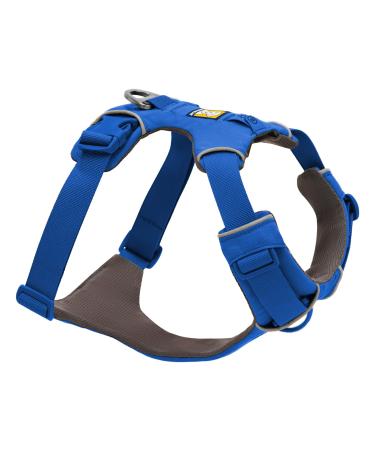 Luffwear front Range dog harness reflective yating adjustable comfortably padded everyday dishes for walks and dog races 2 linen fortifications and V-ring Blue Pool XXS XXS Blue Pool