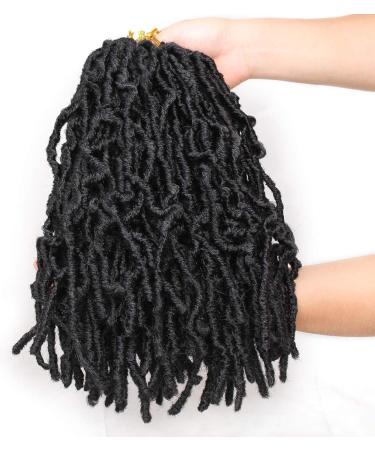 Xtrend 6 Packs 12 Inch Natural Black Nu Faux Locs Crochet Braids Hair Synthetic Pre Looped Soft Dreadslocks Braiding Hair Fashion Short Goddess Faux Locs Curly Wavy Hair Extensions 18strands/pack 1B# 12 Inch (Pack of 6) 1B# - Buy Online on GoSupps.com