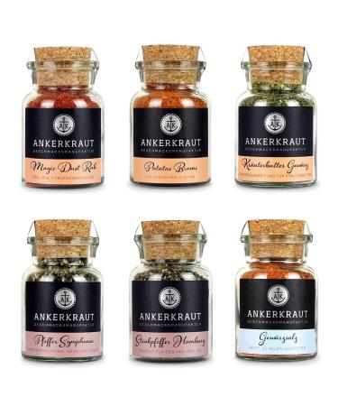Ankerkraut grill set 6 spices the BBQ starter set for passionate grillers gifts for men and women 6 spice jars contain single - Buy Online on GoSupps.com