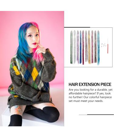 Lurrose 1 Set Seamless hair extension highlight hair extensions braid wigs glitter hair long wavy hair extension Hair Extensions for Women womens wigs High temperature wire Miss clip Metal - Buy Online on GoSupps.com