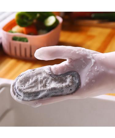 Multi functional magic brush household dishwashing gloves plastic latex waterproof kitchen cleaning household laundry Magic Brush One Hand Brush (Pink) One-size-fits-all - Buy Online on GoSupps.com
