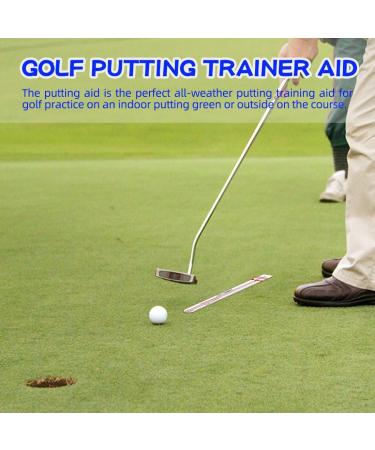 XINGGM Golf Putting Alignment Training Aid for Putting Green | Indoor & Outdoor Golf Putting Trainer Come with Golf Ball & Putting Ring Plastic Putting Alignment Rail - Buy Online on GoSupps.com