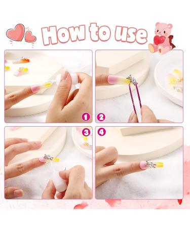 60 Pcs 3D Bear & Snake Nail Charms Set - Crystal, Gold & Silver Gems for DIY Nail Art - Buy Online on GoSupps.com