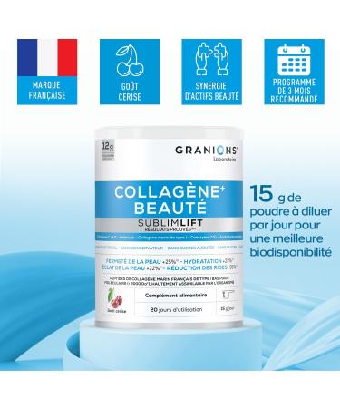 Sublimlift Marine Beauty Collagen Grannies 12 g Collagen Per Day Collagen and Hyaluronic Acid + Coenzyme Q10 Collagen and Hyaluronic Acid - Collagen Powder Sublime Lift 300 mg - Buy Online on GoSupps.com