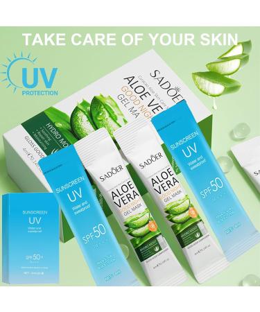 20PCS Mini Sunscreen & 20PCS Mini Aloe Vera Gel - Travel Size Bulk Sunscreen & Aloe Vera Gel (4ml Each) Lightweight & Non-Greasy & Hydrating Perfect for Outdoor Party Thank You Gifts Daily Use - Buy Online on GoSupps.com