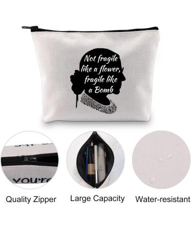 VAMSII RBG Makeup Bag - Fragile like a Bomb, RBG Gifts for Strong Women | Feminist Gifts - Buy Online on GoSupps.com