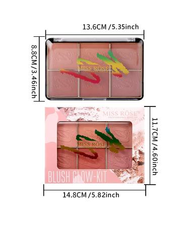 Matte Mineral Blush Palette - Professional Contour & Highlight Makeup for Facial Beauty (Blush-01) - Buy Online on GoSupps.com