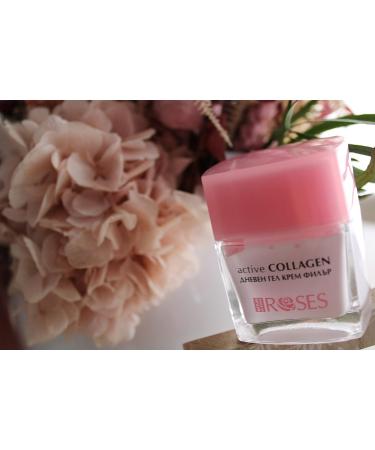 Day face cream with collagen and rose water 50ml - Buy Online on GoSupps.com