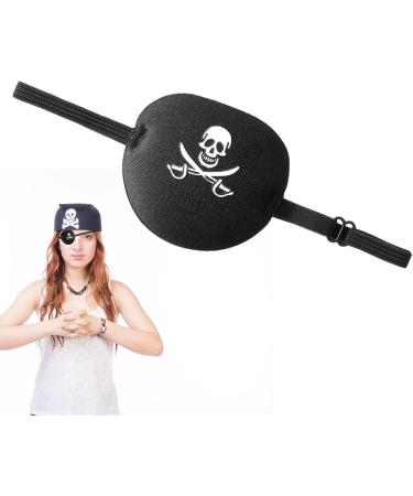 Adjustable Pirate Eye Patches - Skin Friendly Black Out Blindfold for Adults | Portable Soft Eye Covering - Buy Online on GoSupps.com